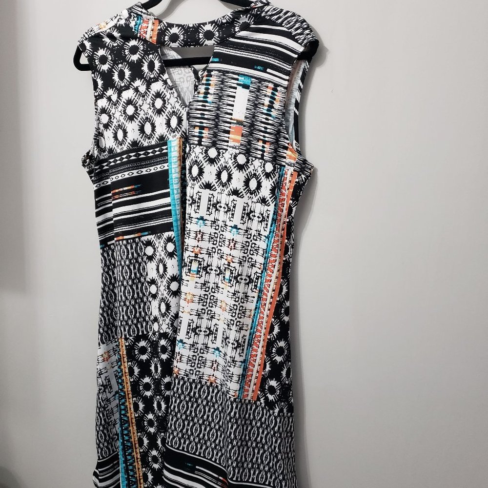 Macy's A-line Abstract Print Dress